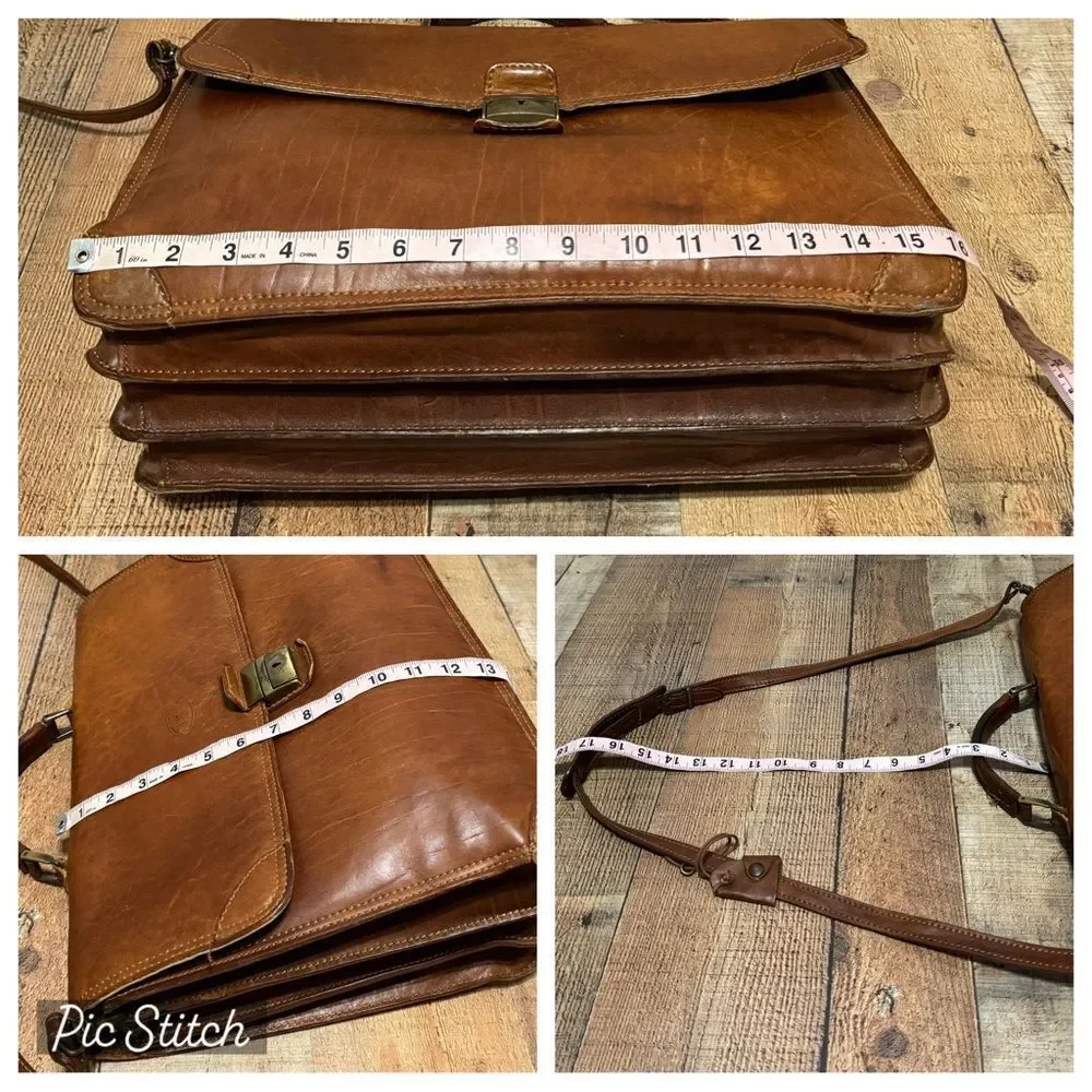 Vintage VALENTINO Leather Briefcase Document Bag With Working Key COA